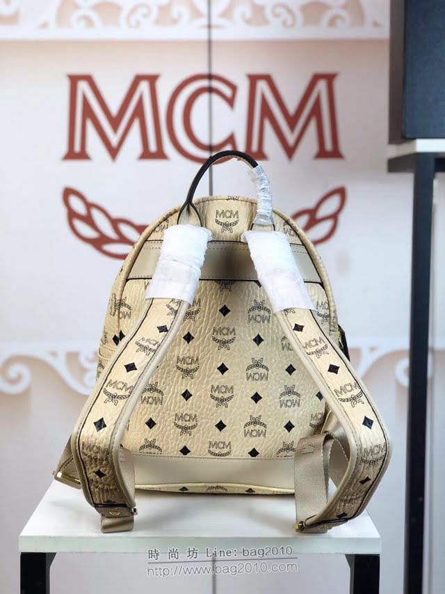 MCM雙肩包 原單 5722 新版子母包 前面袋子可拆卸 搭配長肩帶 兩用款 菱形釘 MCM女背包  mdmc1317